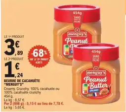 E.Leclerc Beurre de Cacahuète 'Menguy's' offre