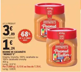 E.Leclerc Beurre de Cacahuète 'Menguy's' offre