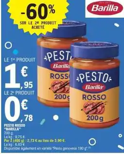 E.Leclerc Pesto Rosso Barilla offre