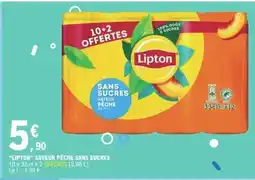 E.Leclerc LIPTON SAVEUR PÊCHE SANS SUCRES offre