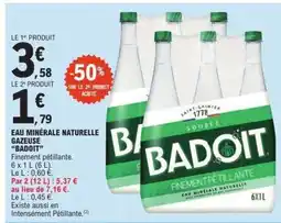 E.Leclerc Eau Minérale Naturelle Gazeuse 'Badoit' offre