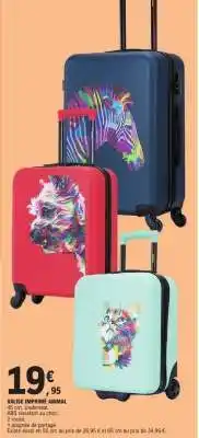 E.Leclerc VALISE IMPRIMÉE ANIMAL offre