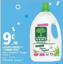 E.Leclerc Lessive liquide L'ARBRE VERT offre