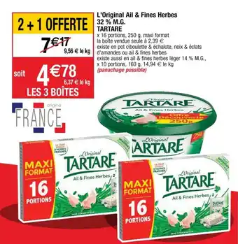 Cora x Carrefour L'original ail & fines herbes 32% M.G. TARTARE offre