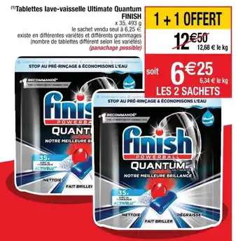 Cora x Carrefour Tablettes lave-vaisselle ultimate quantum FINISH offre