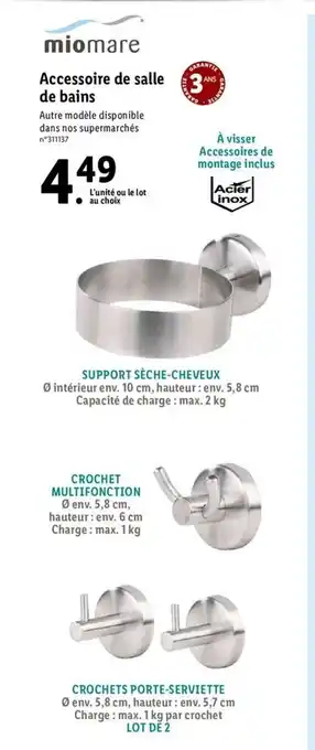 Lidl Accesoire de salle de bains offre