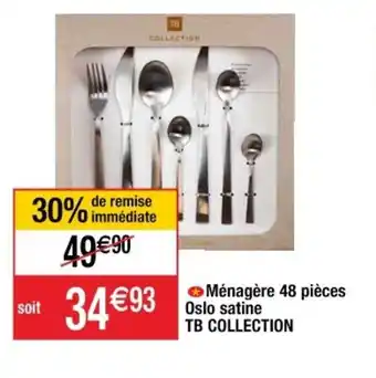 Cora x Carrefour Ménagère 48 pièces oslo satine TB COLLECTION offre