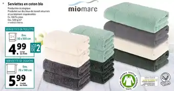 Lidl Serviettes en coton bio offre