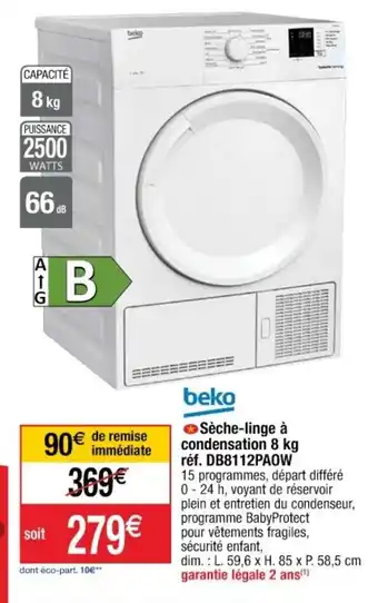 Sèche-linge à condensation 8 kg
