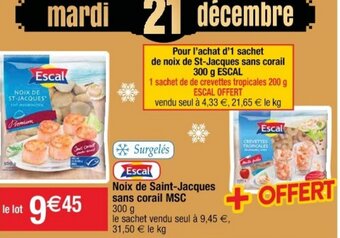 Cora x Carrefour Noix de saint-jacques offre