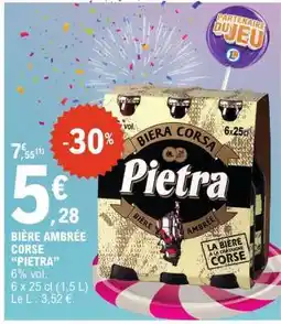 E.Leclerc BIÈRE AMBRÉE CORSE “PIETRA” offre