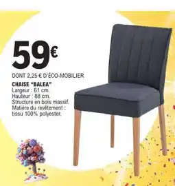 E.Leclerc CHAISE “BALEA” offre