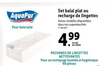 Lidl Set balai plat ou recharge de lingettes offre