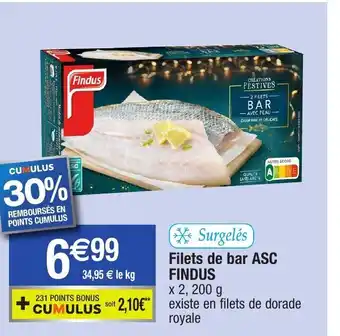 Filets de bar ASC Findus
