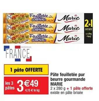 Migros Pâte feuilletée pur beurre gourmande offre