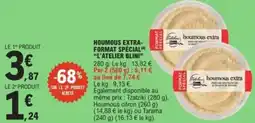 E.Leclerc Houmous extra format spécial"l'atelier blini offre