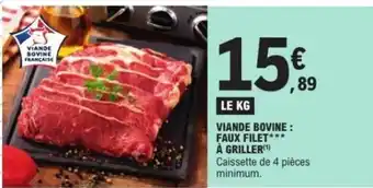 E.Leclerc Viande bovine : faux filet à griller offre