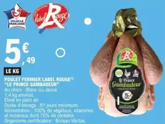 E.Leclerc Poulet fermier label rouge offre