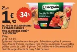 E.Leclerc Salade de blé aubergines & poivrons grillés cassegrain offre