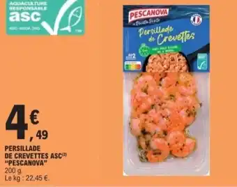E.Leclerc Persillade de crevettes asc pescanova offre