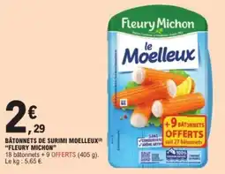 E.Leclerc Bâtonnets de surimi moelleux fleury michon offre