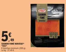 E.Leclerc SAUMON FUMÉ NORVÈGE VICI offre