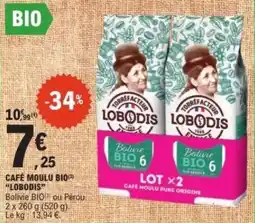 E.Leclerc Café moulu bio lobodis offre