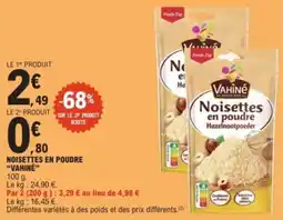 E.Leclerc Noisettes en poudre vahiné offre