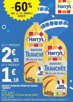 E.Leclerc Brioche tranchée moins de sucres harrys offre