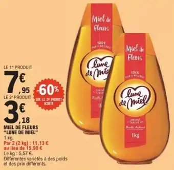 E.Leclerc Miel de fleurs lune de miel offre
