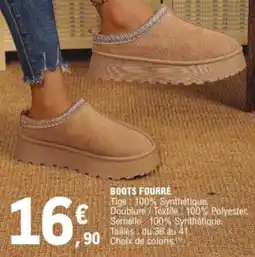 E.Leclerc Boots fourré offre