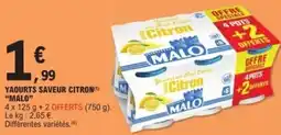 E.Leclerc Yaourts saveur citron malo offre