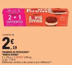 E.Leclerc Tiramisu au speculoos bonta divina offre