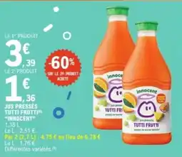 E.Leclerc Jus pressés tutti frutti innocent offre