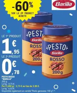 E.Leclerc Pesto rosso barilla offre