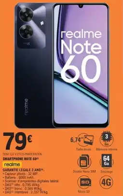 E.Leclerc Smartphone note 60 realme offre
