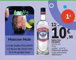 E.Leclerc Vodka Pure POLIAKOV offre