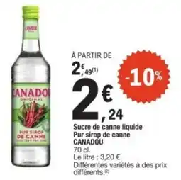 E.Leclerc Sucre de canne liquide pur sirop de canne canadou offre