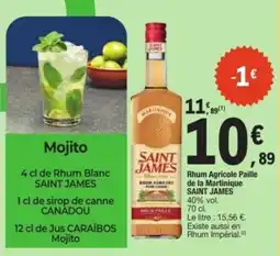 E.Leclerc Rhum agricole paille de la martinique saint james offre