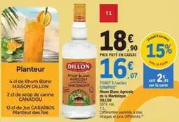 E.Leclerc Rhum blanc agricole de la martinique dillon offre