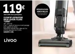 E.Leclerc CLEAN'UP ASPIRATEUR BALAI LAVEUR FILAIRE “LIVOO” offre