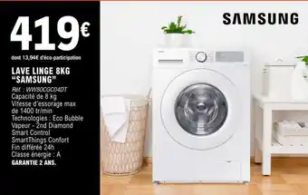 E.Leclerc LAVE LINGE 8KG SAMSUNG offre