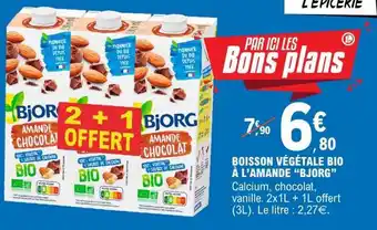 E.Leclerc BOISSON VÉGÉTALE BIO À L’AMANDE “BJORG” offre