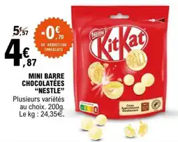 E.Leclerc MINI BARRE CHOCOLATÉES NESTLE offre