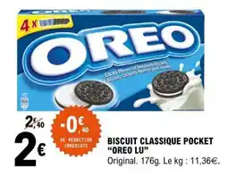 E.Leclerc BISCUIT CLASSIQUE POCKET “OREO LU” offre