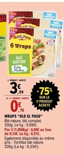 E.Leclerc WRAPS “OLD EL PASO” offre