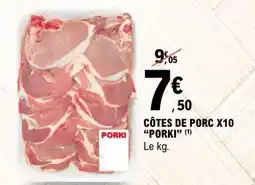 E.Leclerc CÔTES DE PORC X10 “PORKI” offre