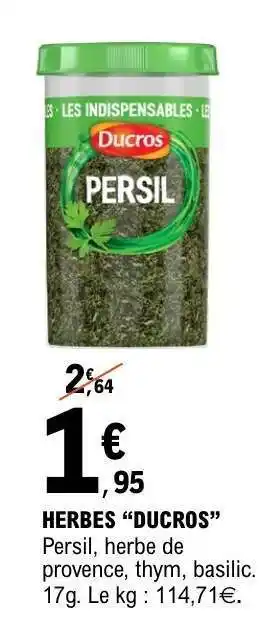 E.Leclerc HERBES “DUCROS” offre