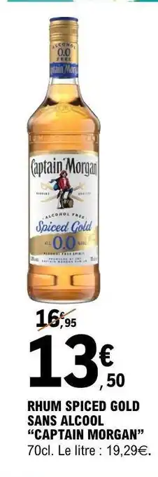 E.Leclerc RHUM SPICED GOLD SANS ALCOOL “CAPTAIN MORGAN” offre