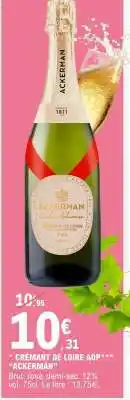 E.Leclerc Crémant de Loire AOP 'Ackerman' offre